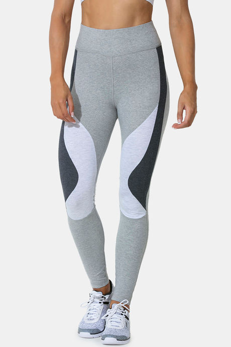 Zelocity High Rise Cotton Legging- Light Grey — image 2